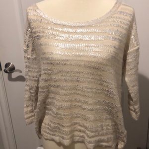 HM sparkly stripped sweater in size large